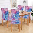 thumbnail image 2 of Yayeee 2 Pack Dining Chair Covers Stretch Parson Chairs Slipcovers Seat Protector, Watercolor Blue Marble Pattern, 2 of 6