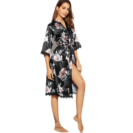 

Musuos Women Lace Nightwear Underwear Floral Night Robe Slip Sleepwear Dress