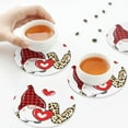 thumbnail image 7 of Pofeuu Love Gnomes Print Leather Coasters Set of 6, Round Cups Mugs Mat Pad for Home Kitchen Heat Resistant Drink Coasters,Round Shape, 7 of 7