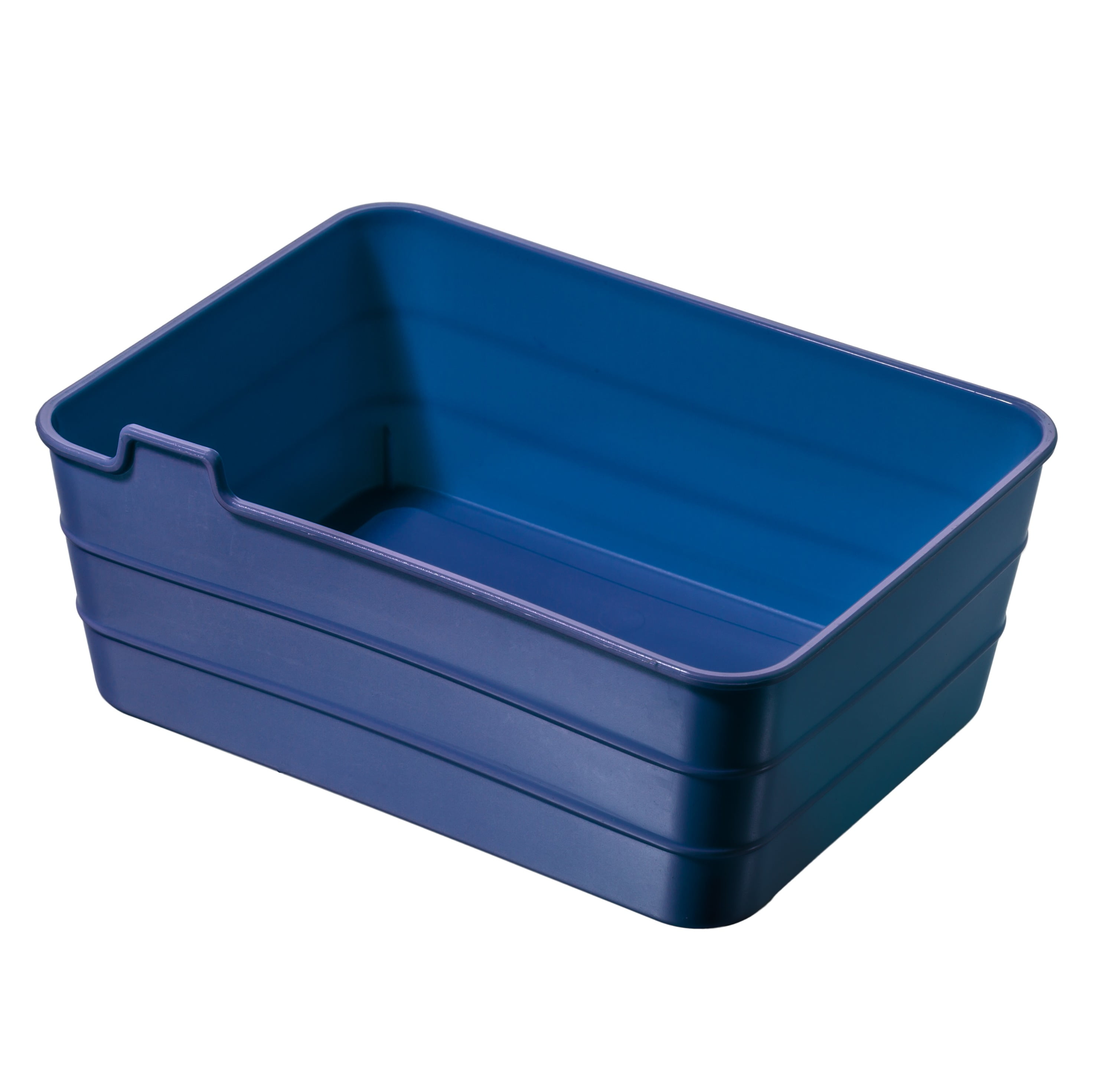 Mainstays Plastic Set of 3 Flexible Drawer Storage Organizers, 7" x 5.2" x 2.9", Blue, Designed to Help with Kitchen Organization and Accessibility
