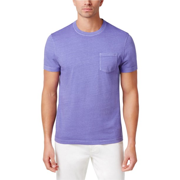 Club Room Playera básica jaspeada grande y alta para hombre, Púrpura, X-Large