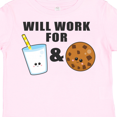 thumbnail image 4 of Inktastic Will Work for Milk and Cookies Clipart Boys or Girls Toddler T-Shirt, 4 of 5