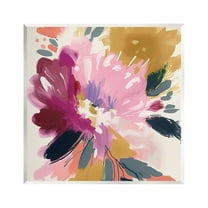 Stupell Industries Purple Abstract Floral Botanical & Floral Painting Unframed Art Print Wall Art, 12 x 12