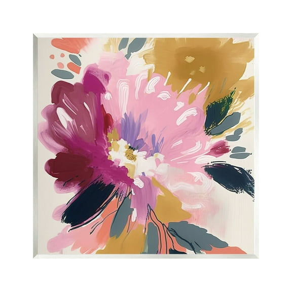 Stupell Industries Purple Abstract Floral Botanical & Floral Painting Unframed Art Print Wall Art, 12 x 12