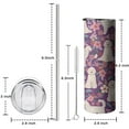 thumbnail image 5 of 20oz Goldendoodle Dog and Flower Floral Skinny Tumblers Stainless Steel Tumbler with Lid and Straw,Vacuum Insulated Double Wall Travel Tumbler Cups with Cleaning Brush for Coffee,Tea, 5 of 6