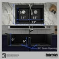 thumbnail image 6 of Karran Usa Qt-810 33" Top Mount Double Equal Bowl Quartz/Granite Kitchen Sink - Concrete, 6 of 7