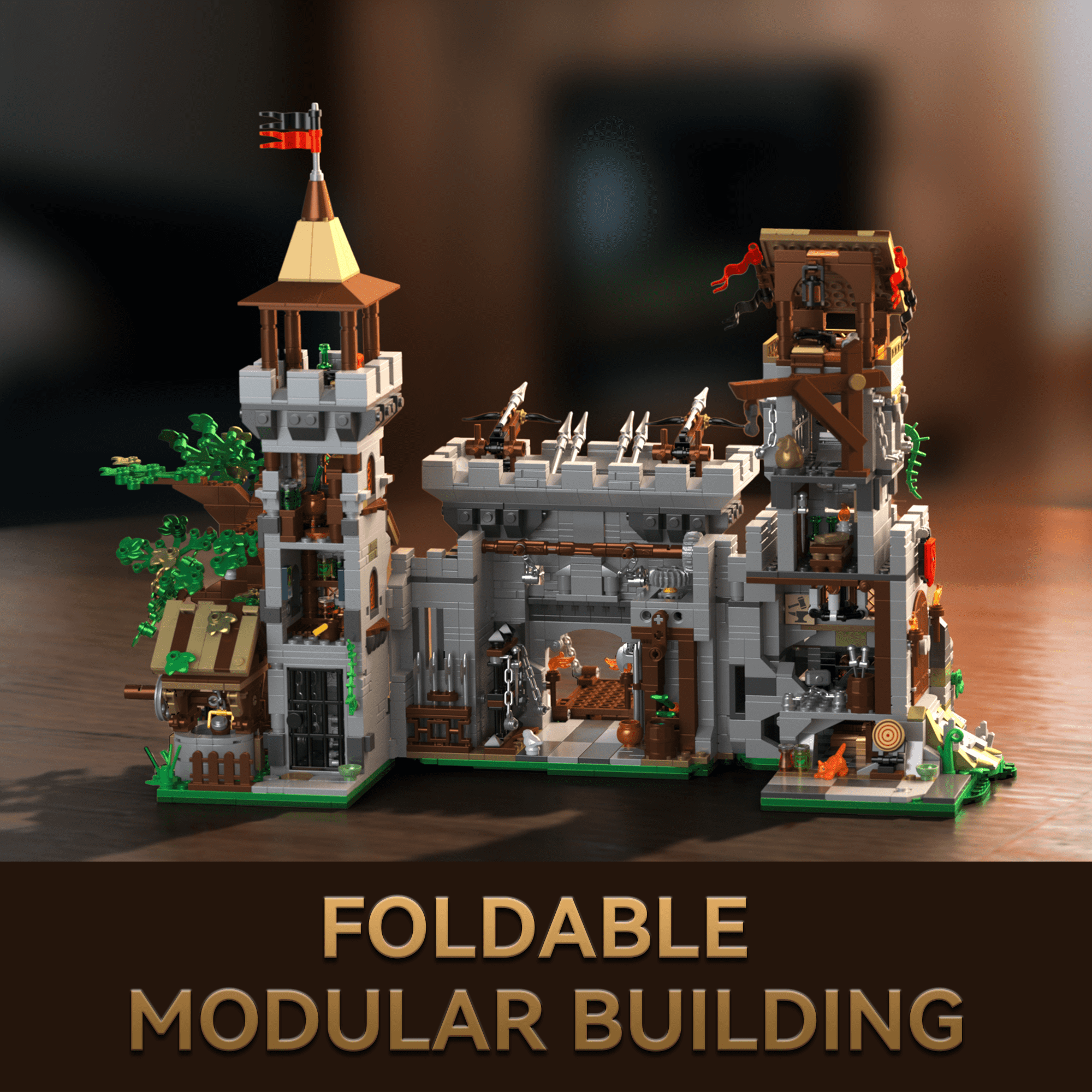 Creative Building Block Model Kit - Holy Spirit Knight's Fortress, DIY Assembly for Adults & Teens 14+, 2568PCS