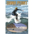 thumbnail image 3 of Dana Point, California, Day Surfer with Inset (100% Cotton Tea Towel, Decorative Hand Towel, Kitchen and Home), 3 of 3