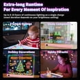 thumbnail image 2 of TOKKY Kids LED Glow Drawing Tablet, 3600mAh Rechargeable Light Up Doodle Board with Front & Rear Lights, 3 Brightness Levels & Stand,White, 2 of 4