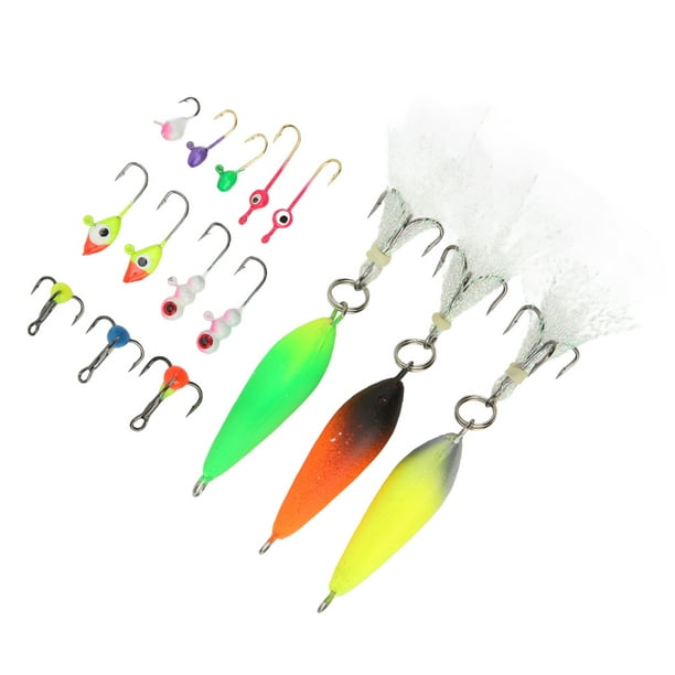 Ice Fishing Jigs Kit, Fishing Tackle Anti Damage Ice Fishing Jig Head Hooks  Continuous Sharpness High Carbon Steel Portable For Freshwater For Trout