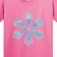 thumbnail image 4 of Inktastic Icy Blue Winter Snowflake Youth T-Shirt, 4 of 5