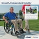 thumbnail image 2 of Silla de ruedas Drive Medical Blue Streak con reposabrazos abatibles, reposapiernas elevables, brazos plegables para escritorio de exterior, asiento de acero de aleación de 20 pulgadas, 2 of 5
