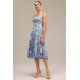 thumbnail image 3 of Vestido Bellabarnetten Lesa Halter a media pierna con estampado floral, 3 of 6