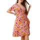 thumbnail image 1 of Vestido de talla grande para mujer Vestido informal de manga corta con cuello en V estampado fl Abanopi Vestido, 1 of 7