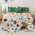 thumbnail image 4 of 6Pcs Bed in A Bag Twin Sports Comforter Set, Rugby Ball Jersey Patchwork Printed Bedding Collections,for Boys Kids Teen,Green, 4 of 6