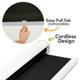 thumbnail image 5 of Zebra Cordless Window Blinds, Dual Layered Light Filtering Roller Shades, Easy Install Blinds, Indoor Home Decor, Pull-Down Shades for Windows, Light Control for Day & Night, Black, 52"W X 72"H, 5 of 7