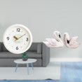 thumbnail image 2 of Reloj De Pared Decorativo Moderno Con Números Grandes Y Movimiento Silencioso, Con Esculturas De Cisne De Resina Para Decoración Del Hogar, La Oficina, El Estudio O La Sala De Estudio., 2 of 8
