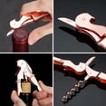 thumbnail image 3 of Sacacorchos de camarero con doble bisagra, abridor de botellas de vino negro mate con cortador de papel de aluminio, 3 of 5