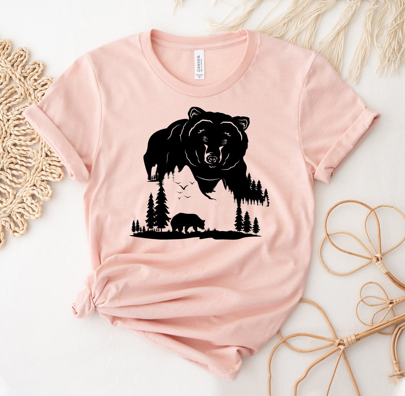 Bear Jungle T-shirt Cute Animal Shirt Forest Rescue Angry Camping ...