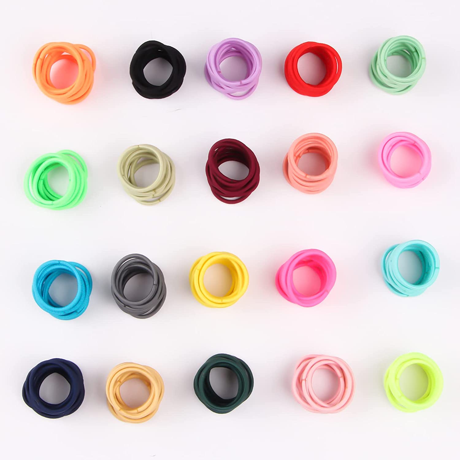 NOGIS 200PCS Baby Hair Ties for Girls, Toddler Hair Tie 2mm Thick , Small Hair Ties Multicolor Elastic Hair Bands, No Hair Damage Cute Hair Accessories Ponytail Holder for Kids - image 4 of 6