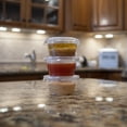 thumbnail image 4 of 20 Pc Plastic Sauce Containers Disposable Condiment Cup Lid Set BBQ Hot Wing House Salad Dressing Cups, 4 of 4