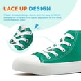 thumbnail image 3 of Kids High Top Canvas Sneakers Girls Boys Lace Up Classic Casual Shoes Toddler Comfy Fashion Running Walking Shoes Indoor Outdoor, 3 of 8