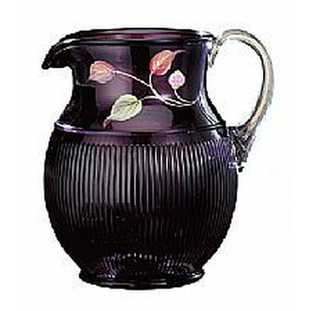 - Fenton Art Glass 6667JN Vision on Aubergine Adam's Rib Pitcher