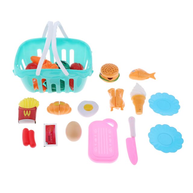 Conjunto de Juegos de Cocina para , 3 , Bebé Mueble de Alimentos, Juguete Educativo de Muñeca25 x 18 x 13 cm CUTICAT Jugar Food For Kids Kitchen