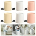 thumbnail image 2 of Push Top Bathroom Storage Bucket Garbage Can for Tight Space for Home and Office Control, 2 of 8