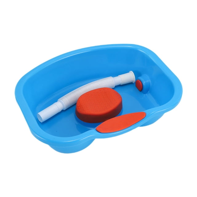 Tazón de lavado de cabello bañera de lavado suministros reutilizables cuenca de champú en enjuague para salón sala de estar dormitorio en casa abuelo Azul