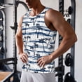 thumbnail image 5 of Rateoe Retro Coconut Tree Pattern Sleeveless Gym Shirt Muscle Tee Breathable Workout Shirt Slim-Fit Tank Quick Dry Fit Muscle Tank Top Bodybuilding Sleeveless T Shirt-XX-Large, 5 of 7
