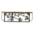thumbnail image 2 of Western Rustic Forest Woodlands Pinecones Metal Cutout Wall Hanging Wood Shelf, 2 of 9