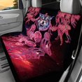 thumbnail image 2 of Psesaysky Rear Bench Seat Covers with Wolf Dreamcatcher Decoration, Comfortable Dirt Proof Stretch Covers, 2 Pack for SUV Truck Van Car Interior, 2 of 4