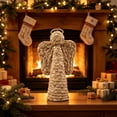 thumbnail image 5 of PONPRNGY 1Pc Woven Christmas Angel Decor, Artificial Christmas Angel Decorations for Home Party Table Village Craft Indoor Outdoor Vintage Christmas Decor, 5 of 6