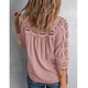 thumbnail image 1 of Camiseta de encaje de crochet para mujer, camisetas de encaje de crochet de verano con cuello cuadrado de encaje para mujer, camisetas de verano para mujer de primera calidad, 1 of 5