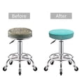 thumbnail image 5 of Susaid Blue And Turquoise Print Elastic Bar Stool Cover Personalized Washable Stool Cover for Barbershop Home Bar Kitchen-13 inch, 5 of 7