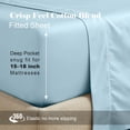 thumbnail image 6 of Superior Cotton Blend 600 Thread Count Dash Stitch Hem Sheet Set, California King, Blue, 6 of 8