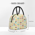 thumbnail image 2 of Yiaed Colorful Mustache Print Lunch Bag Adult Insulated Lunch Box, Leakproof Cooler Food Lunch Containers Reusable High Capacity Lunch Tote Bags-One Size, 2 of 6