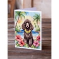thumbnail image 2 of Chocolate Poodle Luau Greeting Cards Pack of 8 7 in x 5 in, 2 of 3