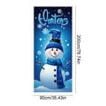 thumbnail image 3 of PuSpu Christmas Snowman Door Cover - Polyester Multicolor Holiday Decoration (90x200cm) for Door & Wall Festive Ambience‌, 3 of 6