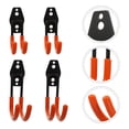 thumbnail image 4 of Miangastore Wall Storage Hook Ladder Hook Curved Design Orange PVC 4Pcs 5.7X4.5in, 4 of 9