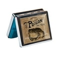 thumbnail image 3 of Toad Toxin 7 Days Chromed Shiny Silver Pill Organizer with Mirror Inside Has 8 Separate Compartments Rectangle Cute Travel Pill Organizer for Purse 7 Days Pill Box Pill Case, 3 of 6