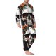 thumbnail image 2 of Fotbe Flower Horn Skull Pijama de Hombre con Estampado de Manga Larga, Conjunto de 2 Piezas, Ropa de Dormir Suave y Cómoda con Bolsillos-XX-Large, 2 of 7