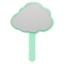 RAGUPEL Hand Mirrors with Handle,Cartoon Cloud Mirror 7.1"*5.1"*0.2" Hand Mirror,Accurate Image Reflection Hand Held Mirror,Green