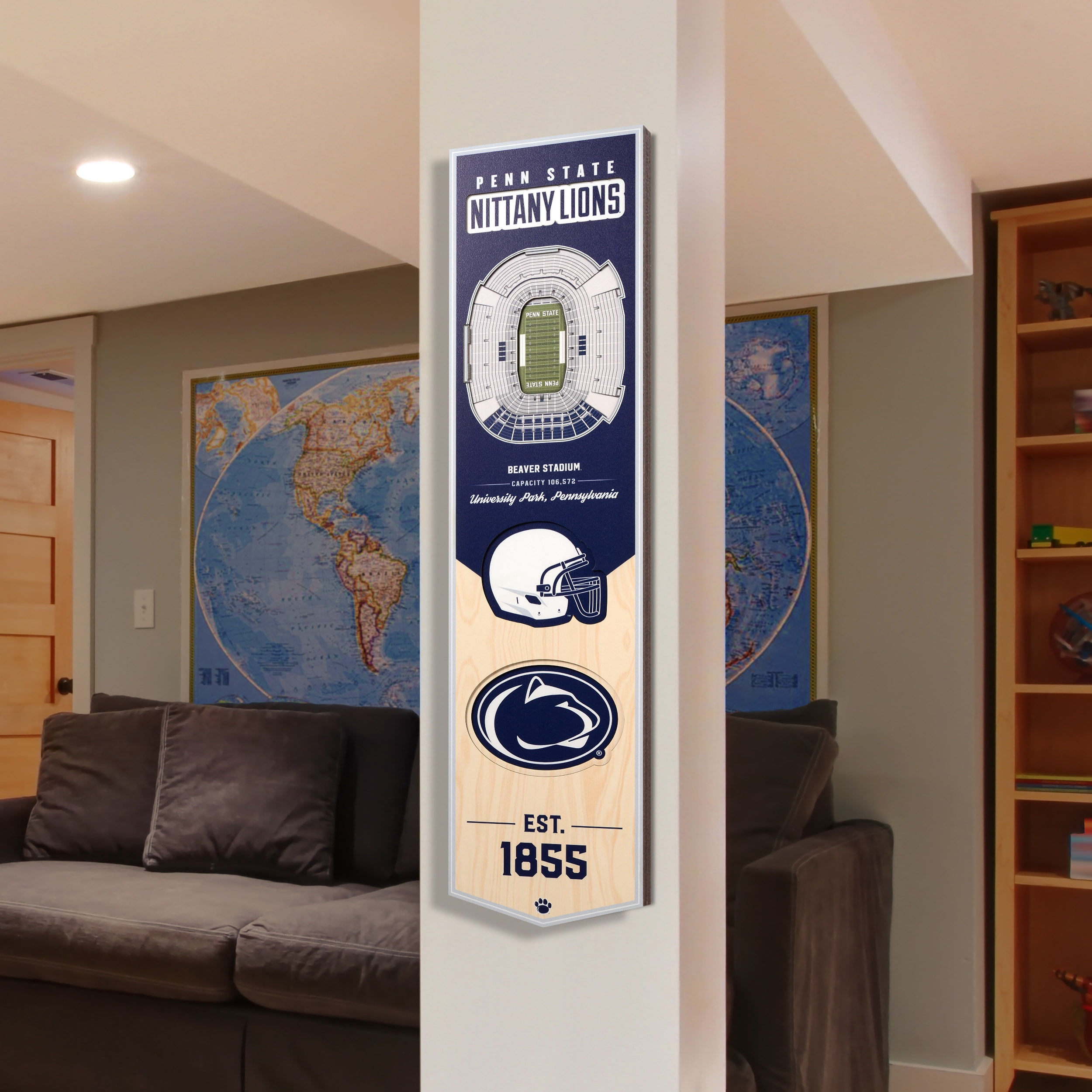 Penn State Nittany Lions 8'' x 32'' 3D StadiumView Banner