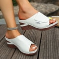 thumbnail image 4 of Wowcloth Women's Casual Summer Slides – Solid Color Peep Toe Platform Wedge Heel Slip-On for Fashion Comfort & Outdoor Wear,Plus Size, 4 of 9
