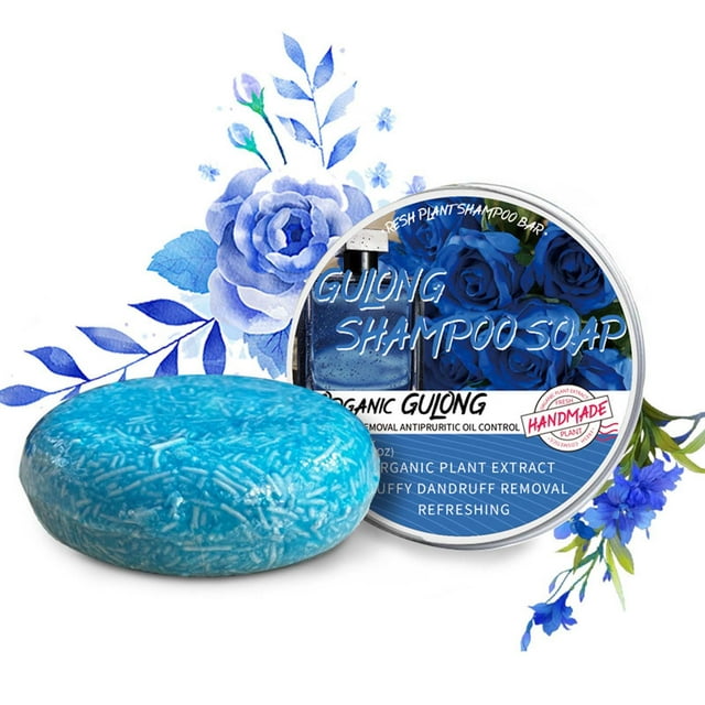 Fiudx Champú En Barra, Jabón Gulong Limpiador Suave para El Cabello, Champú y Aceite Nutritivo para El Cuero Cráneo, Baño de Limpieza de Uso Diario, Reduce La Caspa y Favorece La Circulación, Apto pa