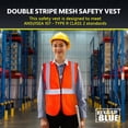 thumbnail image 4 of Polyester Mesh Orange Safety Vest for Men - 4XL, 5XL | ANSI Certified Class 2 Reflective Vest with 2" Reflective Tape | High-Visibility Construction Vest | Lightweight Vests for All-Day Comfort, 4 of 7