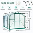 thumbnail image 2 of Heavy Duty Polycarbonate Greenhouse, 6'x8', For All Seasons, Ventilation System, Easy Installation Backyard Greenhouse 4mm Twin Panels, Aluminum Frame, Effective Drainage, 2 of 5