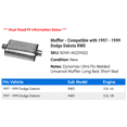 thumbnail image 2 of Muffler - Compatible with 1997 - 1999 Dodge Dakota RWD 1998, 2 of 2